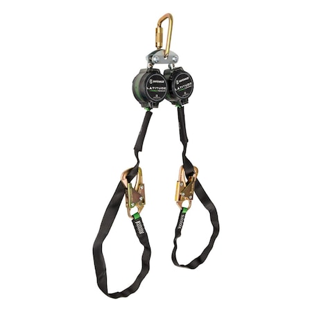 Safewaze Self Retracting Lifeline, 7 ft. Length, 2 Leg(s), 310 lb. Weight Capacity 018-5033